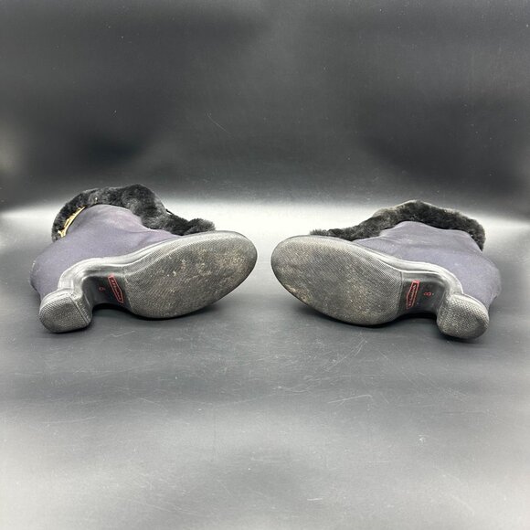 Vintage Womens Galoshes Size 8 Black BF Goodrich USA 1940s Rain Overshoes Heels - Picture 6 of 16